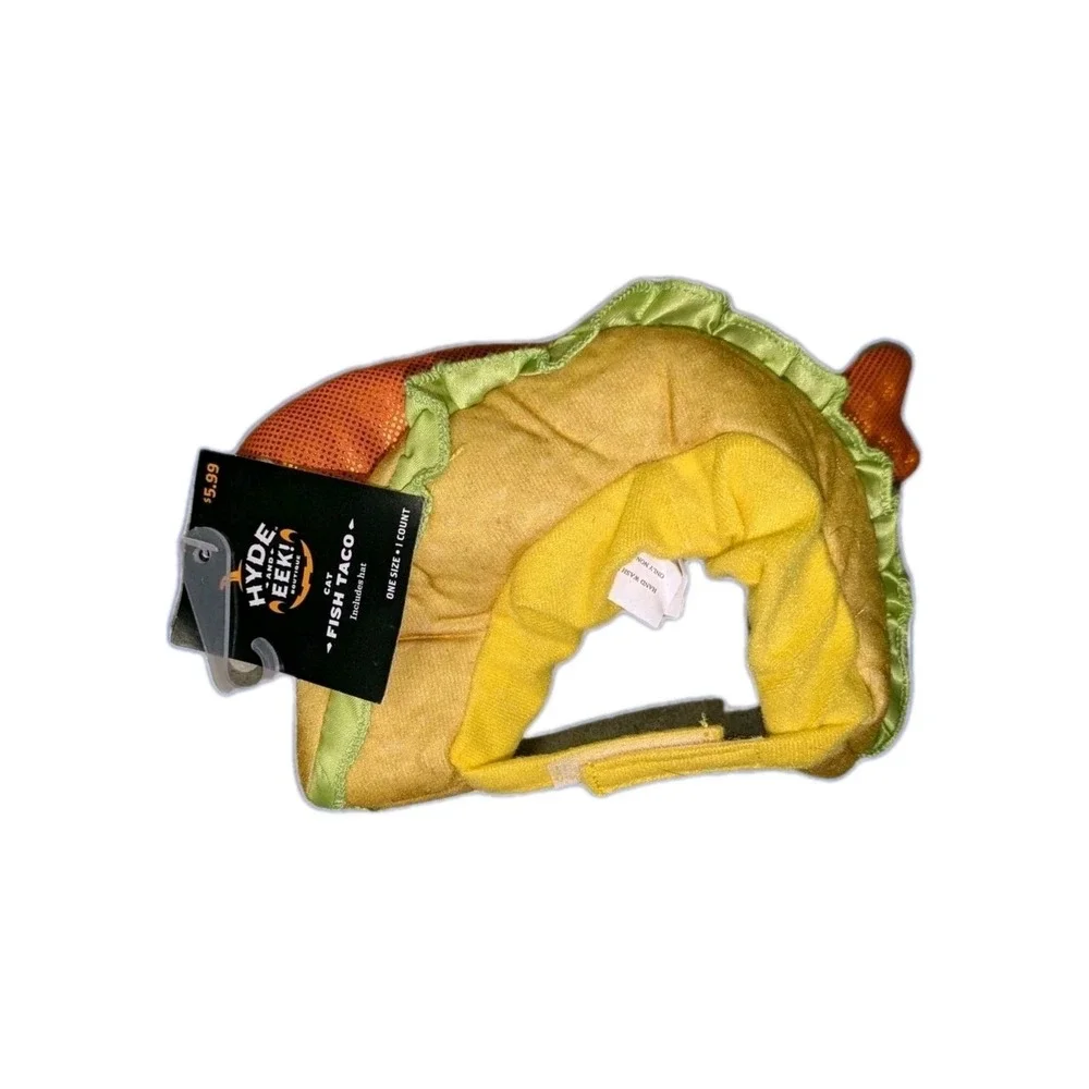 Hyde & EEK! Boutique Fish Taco Hat Cat Costume Halloween Pet Headwear Adjustable